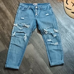 Distressed Boyfriend Jeans